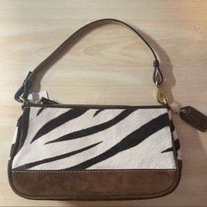 COACH Zebra Print Mini Shoulder Clutch